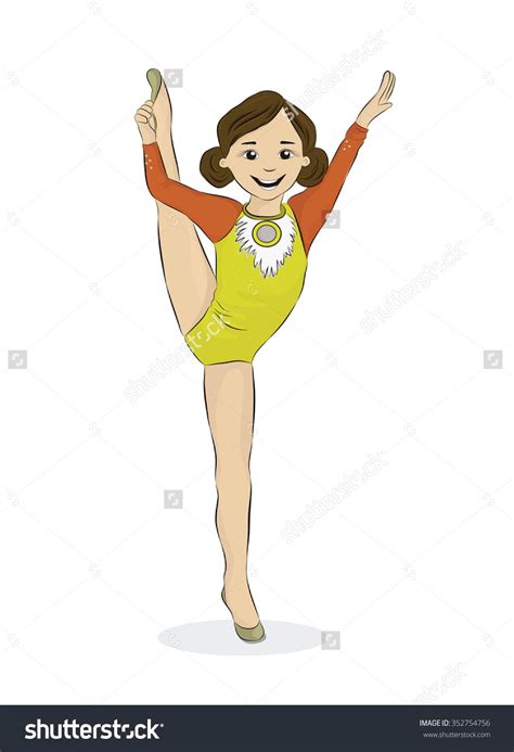 vector illustration of a female gymnast 352754756 shutterstock vector illustration female