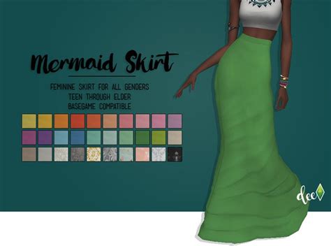 Deetron Sims — Deetron Sims Full Length Formal Mermaid Skirt In