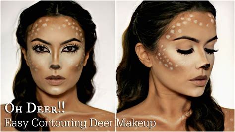 Easy Deer Makeup Tutorial Halloween 2016 Deer Makeup Halloween