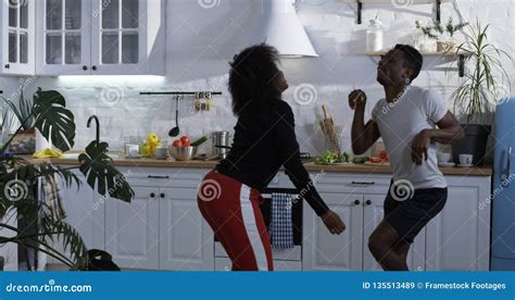 Couple Dancing In The Kitchen Stock Image Image Of Standing Intimate