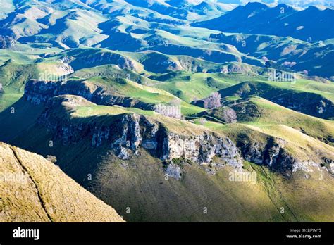 Rugged Hill Country At Te Mata Peak Near Havelock North And Hastings