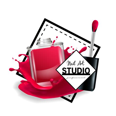 Illustrations isolated on a white background. Nail Art studio logo design template. - Download Free ...