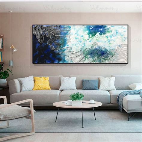 Abstract Canvas Painting Wall Art Pictures For Living Room Etsy