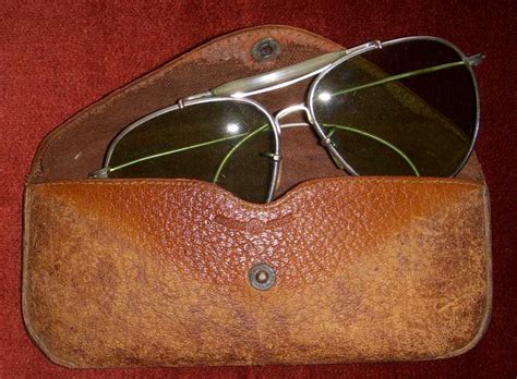 wwii bausch and lomb usaaf usn aviator sunglasses original leather case no longer availble