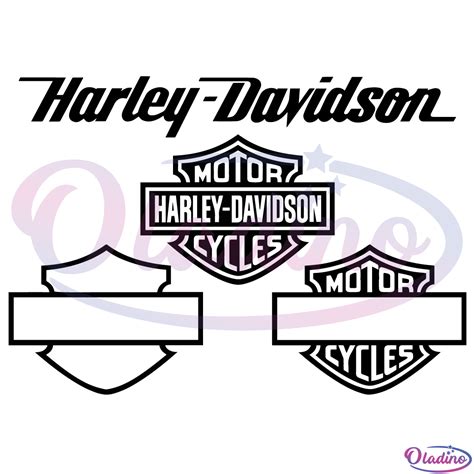 Blank Harley Davidson Logo Bundle Svg Silhouette