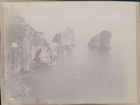 Italie Capri Faraglioni 1898 Vintage Citrate Print By Photographie Originale Original