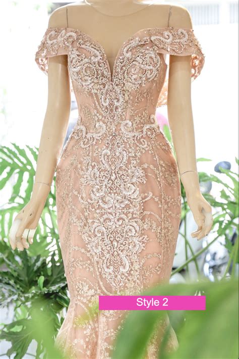 Shop mermaid wedding dresses online from alinanova ! Blush pink short or hanging sleeves beaded fishtail ...