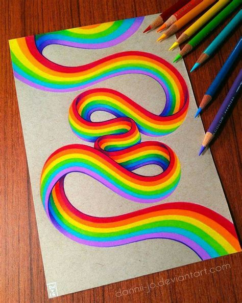 Rainbow Time I Love It Color Pencil Drawing Pencil Art Drawings