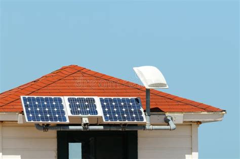Solar Panels On A Small House Stock Image Image Of Exterior Fuel