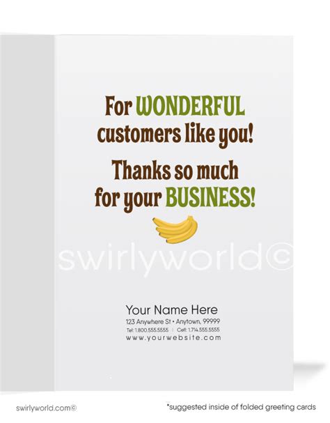 We Are Bananas For Your Business Funny Thank You Cards Swirly World