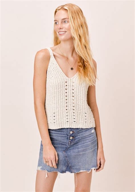 Knit Sweater Tank In 2020 Knitted Sweaters Sweater Tank Top Sweaters