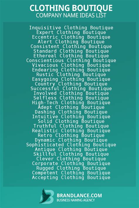 901 Clothing Boutique Name Ideas List Generator 2024