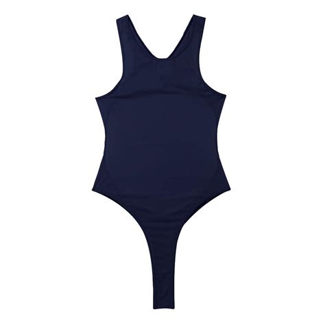 buy tiaobug women one piece see through sheer high cut backless leotard thong bodysuit swimwear
