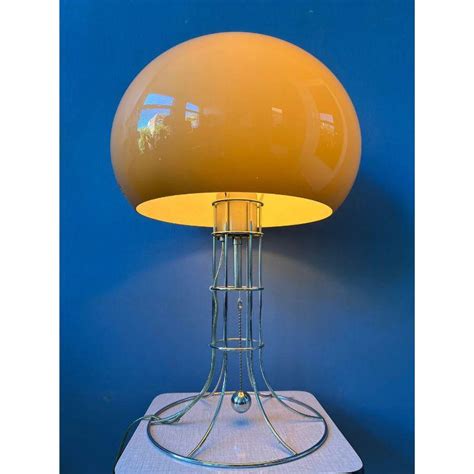 Space Age Herdas Classic Mushroom Table Lamp In Chrome 70s Mid