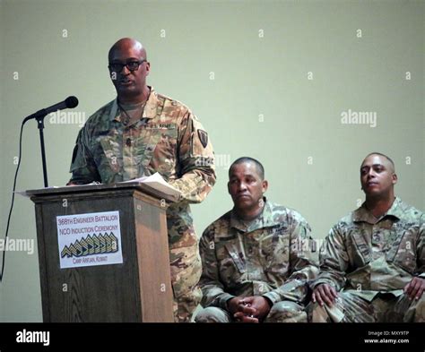 Guest Speaker Command Sgt Maj Anthony Simms Of The 176th Eng Bde
