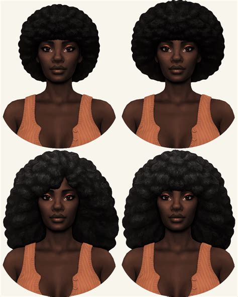Afro Collection Sheabuttyr Sims 4 Black Hair Afro Hair Sims 4 Cc
