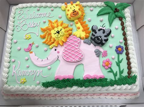 Jungle baby shower cake | Elephant baby shower cake, Baby shower sheet