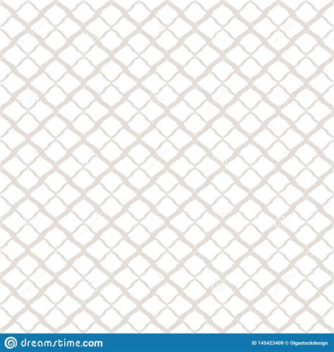 Subtle Vector Geometric Seamless Pattern Simple White And Beige Mesh