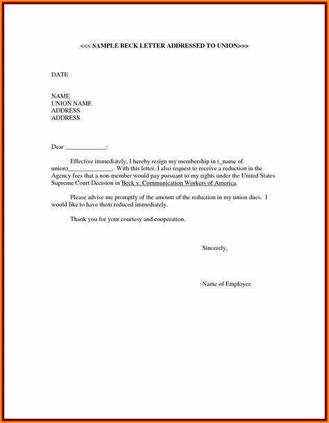 Resignation Letter Template Indeed