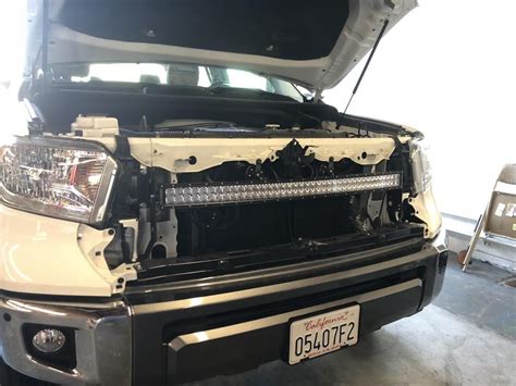 2014-2021 Toyota Tundra 42" Hidden Grille Curved LED Light Bar Mounting