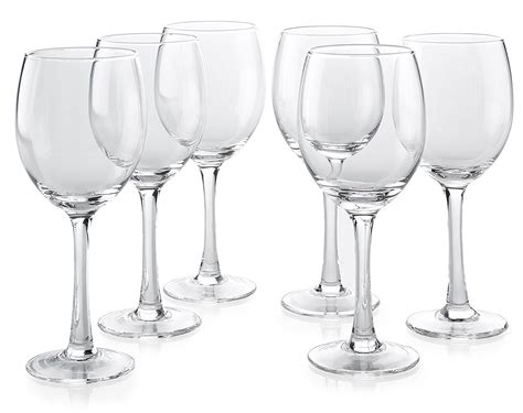 Classic Premium All Purpose Clear Wine Glasses 10 Ounce Set Of 6 Wine Glasses