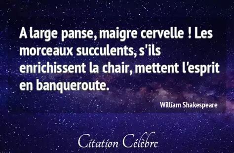 Citation William Shakespeare Esprit A Large Panse Maigre Cervelle