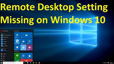 This could be especially important if you're planning on using the software regularly. Windows 10, Remote Desktop Setting Missing - YouTube