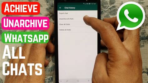 How To Archive Or Unarchive Whatsapp All Chats Conversation In Iphone