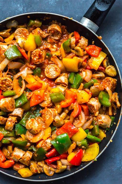 Sausage Peppers And Onions Skillet One Pan The Girl On Bloor