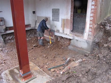 Underpinning Wall To The Right Level The Underpinning Of The