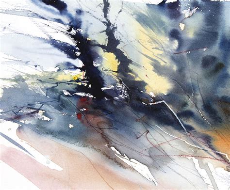 Winter Trees At Styal 2 Expressive Semi Abstract Watercolour By