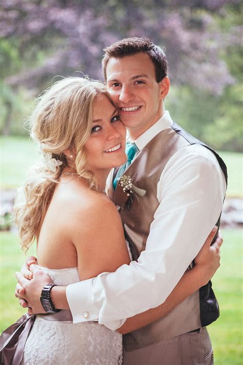 Bride And Groom Portrait On Wedding Day By Stocksy Contributor
