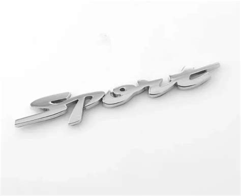 Silver Car 3d Metal Sport Logo Emblem Badge Sticker Trunk Fender Decal