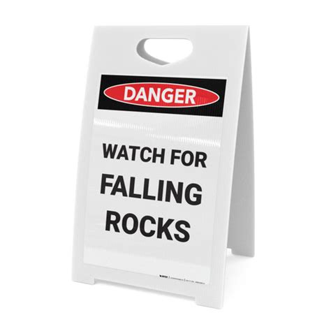 Watch For Falling Rocks A Frame Sign