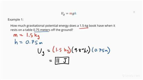 Calculating The Gravitational Potential Energy Of An Object Physics