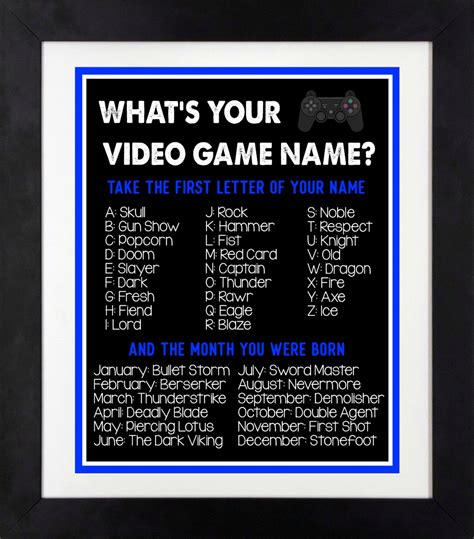Whats Your Video Game Name