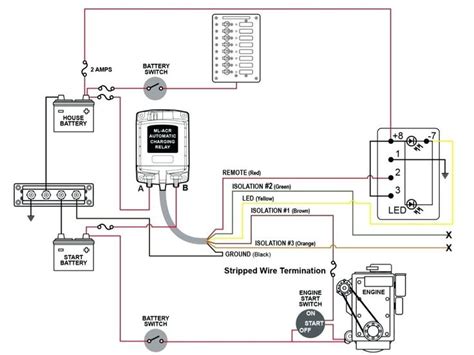 Ampper battery switch, battery power master switch disconnect isolator for car, vehicle, rv and boat. Dual Battery Wiring Diagram For Boat