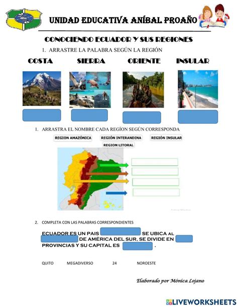 Las Regiones Del Ecuador Ficha Interactiva Actividades De Porn Sex Picture