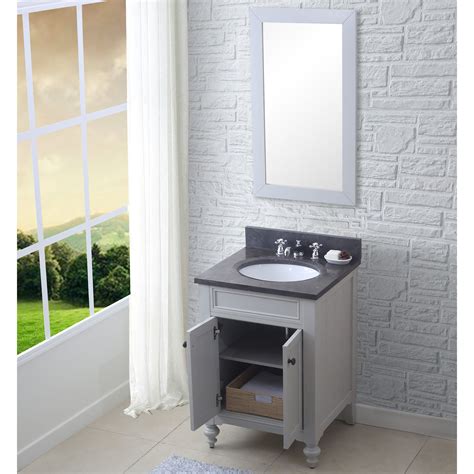 Nowadays, you can find bathroom vanity tops that are prefabricated to standard bathroom vanity depth that are really affordable. 24" Earl Grey Single Sink Bathroom Vanity with Blue ...