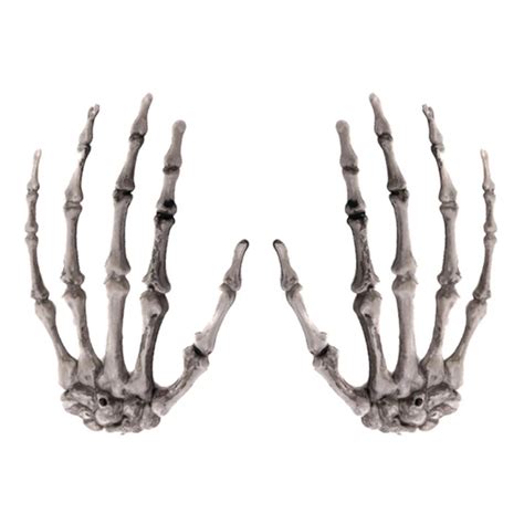 Top 2pcs 1 Pairs Plastic Skeleton Hands Haunted House For Halloween