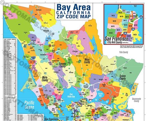 Bay Area Zip Code Map