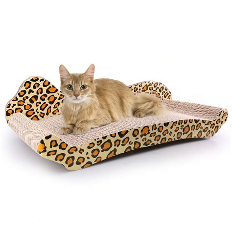 Cat Scratcher Lounge Corrugated Cat Cardboard Couch Scratch Bed