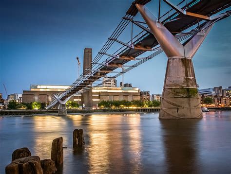 Millennium Bridge And Tate Modern London United Kingdom