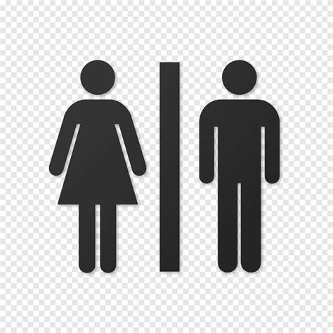 Man And Woman Illustration Unisex Public Toilet Bathroom Sign Stick