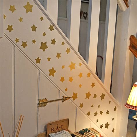 Christmas Gold Stars Wall Sticker Set By Oakdene Designs
