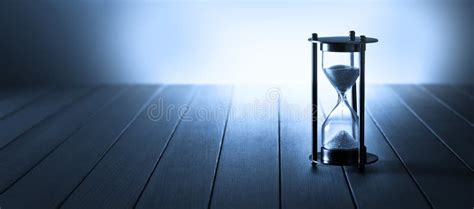 Hourglass Time Clock Running Banner Background Stock Image Image