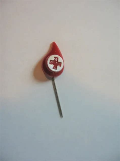Vintage Red Cross Blood Drop Donor Pin 599 Picclick