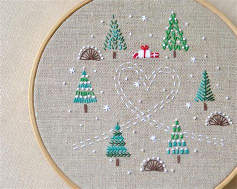 Embroidery Pattern Hand Embroidery Patterns PDF Christmas Trees