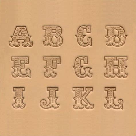 Alphabet Leather Stamp Set Fancy Leather Art 34 19mm Etsy