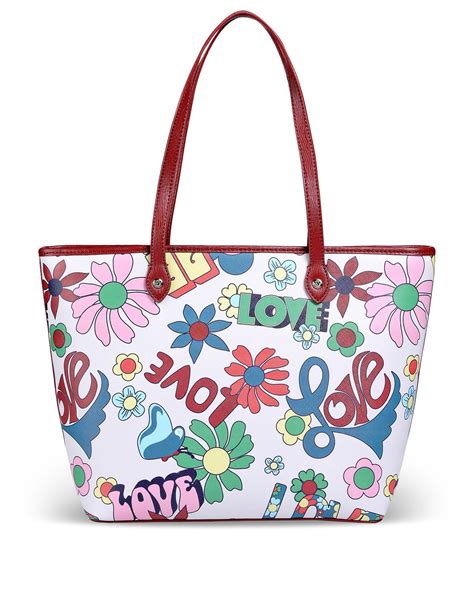 Love Moschino Large Fabric Bag In White Ivory Lyst